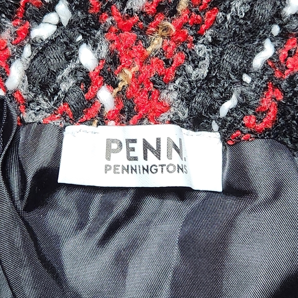 Plaid Tweed A-Line Mini Skirt Size 16 | Lined Fall Winter | NWT Penningtons - Picture 3 of 12